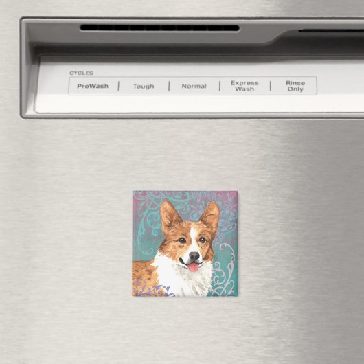 Elegant Pembroke Welsh Corgi Magneet (Insitu (Vaatwasser))