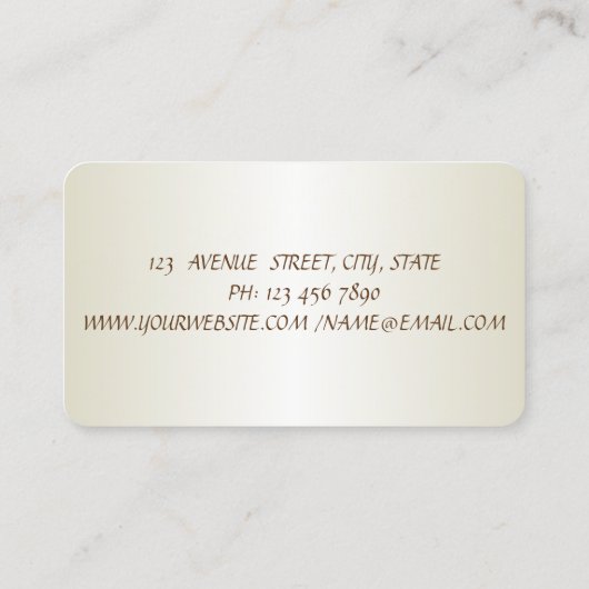 Elegant penseel Slag Glitter Vacuum cleaner Visitekaartje (Achterkant)