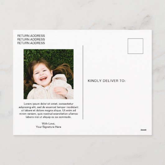 Elegant penseelscript Vrolijke moderne kerst Feestdagenkaart (Achterkant)