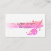 Elegant penseelstreek, glitter-ruimte, vloeibaar r visitekaartje (Voorkant)