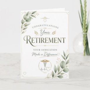 Elegant pensioen geschenk voor waardering verzorge kaart