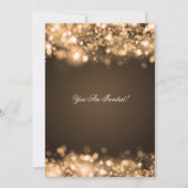 Elegant pensioneringspartij Gold mousserende licht Kaart (Achterkant)