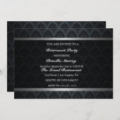 Elegant  pensioneringspartij kaart (Voorkant / Achterkant)