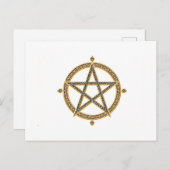 Elegant pentagram briefkaart (Voorkant / Achterkant)