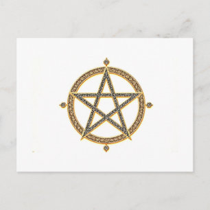 Elegant pentagram briefkaart