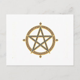 Elegant pentagram briefkaart