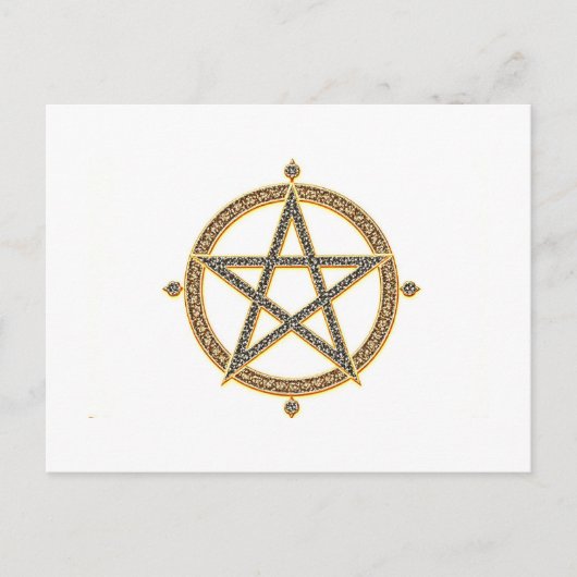 Elegant pentagram briefkaart (Voorkant)