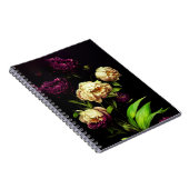 Elegant Peonies en Rozen Spiral Notitieboek (Rechterzijde)