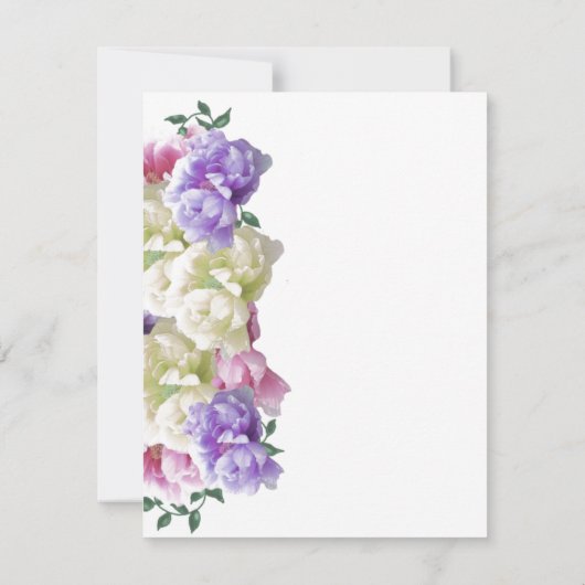 Elegant Peonies Floral 50e Jubileum Uitnodiging (Achterkant)