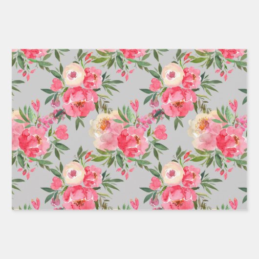 Elegant Peonies Inpakpapier Vel (Voorkant 3)