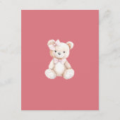 Elegant Peonies Meisje Baby shower Details QR Code Informatiekaartje (Achterkant)