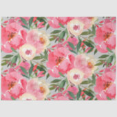 Elegant Peonies op grijs Tissuepapier (Voorkant)