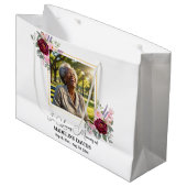Elegant Peonies Photo Funeral Keepsake Groot Cadeauzakje (Voorkant Gekanteld)