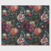 Elegant Peonies Rozen Floral Cadeaupapier (Vlak)