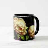 Elegant Peonies & Rozen Koffie-Mok Mok (Voorkant rechts)