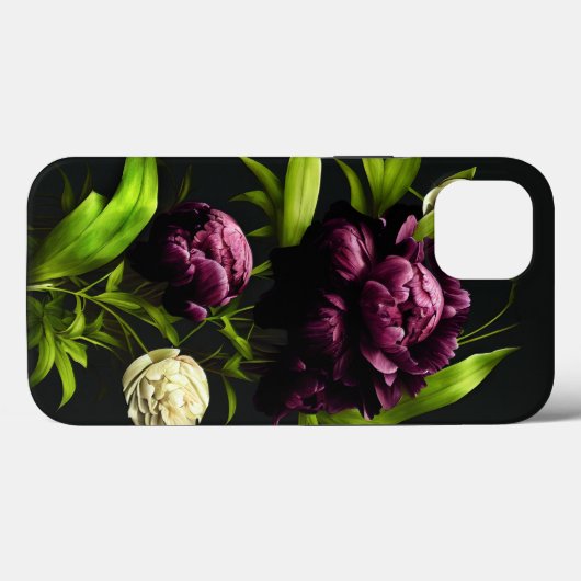 Elegant Peonies & Rozen Telefoon Case (Achterkant (horizontaal))