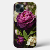 Elegant Peonies & Rozen Telefoon Case (Achterkant)