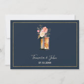 Elegant Peonies Rustic Lantern Coral Floral Kaart (Achterkant)