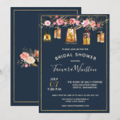 Elegant Peonies Rustic Lantern Coral Floral Kaart (Voorkant / Achterkant)