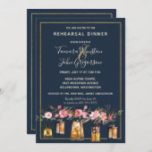 Elegant Peonies Rustic String Lights Kaart (Voorkant / Achterkant)