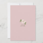 Elegant Peony Blush Pink Wedding Save the Date (Achterkant)