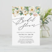 Elegant Peony Botanical Greenery Vrijgezellenfeest Kaart (Staand voorkant)