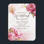 Elegant Peony Delight Pastel Pink Wedding Magneet<br><div class="desc">Ervaar de betoverende schoonheid van onze pastroze en Khaki Wedding Suite, een fascinerend ontwerp dat een prachtig kleurenpalet en de tijdloze charme van pinda's laat zien. Met delicate tinten en voortreffelijke bloemelementen is deze suite een perfecte keuze voor koppels die op zoek zijn naar een elegante en romantische ambiance voor...</div>