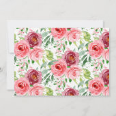 Elegant Peony Floral Baby shower Tea Invitation Kaart (Achterkant)