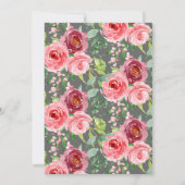 Elegant Peony Floral Birthday Tea Invitation Kaart (Achterkant)