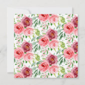 Elegant Peony Floral Birthday Tea Invitation Kaart (Achterkant)