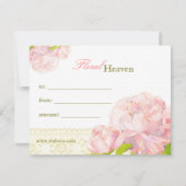 Elegant Peony Floral Business Gift Certificate (Voorkant)