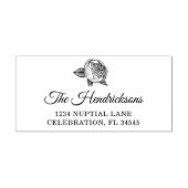 Elegant Peony Flower Adres Rubberstempel (Afrduk)