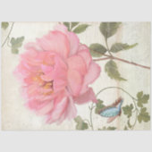 Elegant Peony Flower Butterfly Ephemera ontkoppeli Tissuepapier (Voorkant)