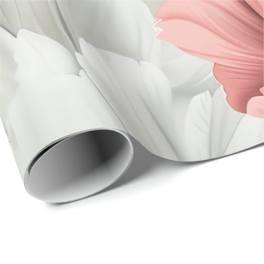 Elegant Peony Seamless Pattern Soft Pastel Cadeaupapier (Rol Hoek)