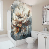 Elegant Peony Watercolor Art Douchegordijn (In situ)