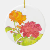 Elegant Peony Wedding Bridesmaids Gift Keramisch Ornament (Achterkant)