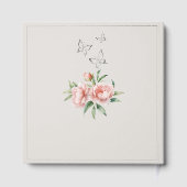 Elegant Peony Wedding Guestbook – Beige Design Gastenboek (Achterkant)