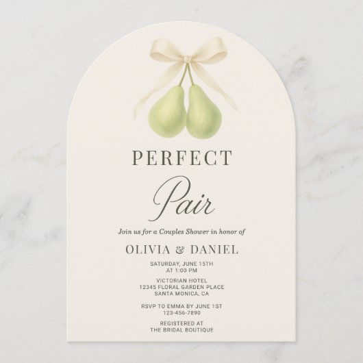 Elegant Perfect Pair Couples Shower Kaart (Voorkant)