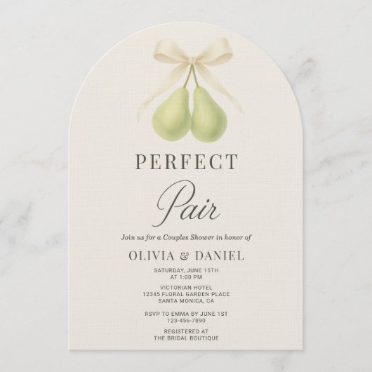 Elegant Perfect Pair Couples Shower Kaart (Voorkant)