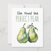 Elegant Perfect Pear Vrijgezellenfeest Game Draw K (Achterkant)