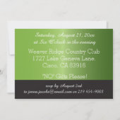 Elegant Peridot and Black Birthday Party Kaart (Achterkant)