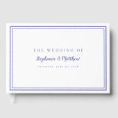 Elegant Periwinkle Blue Chic Simple Modern Wedding Gastenboek (Voorkant)
