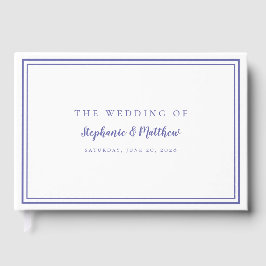 Elegant Periwinkle Blue Chic Simple Modern Wedding Gastenboek