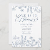 Elegant Periwinkle Blue Wildflower Vrijgezellenfee Kaart (Voorkant)