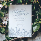 Elegant Periwinkle Blue Wildflower Vrijgezellenfee Kaart