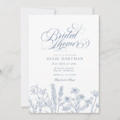 Elegant Periwinkle Blue Wildflower Vrijgezellenfee Kaart (Voorkant)