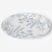 Elegant Periwinkle Blue Wildflower Vrijgezellenfee Papieren Bordje (Gekanteld)