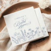 Elegant Periwinkle Blue Wildflower Vrijgezellenfee Servet