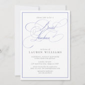 Elegant Periwinkle Calligraphy Bridal Luncheon Kaart (Voorkant)