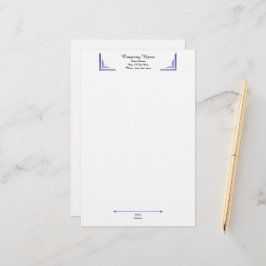 Elegant Periwinkle Corner Professional Stationery Briefpapier
